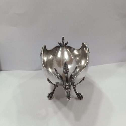 Vintage Soviet Silver-Plated Coupe Navette by Moscow Jewelry Factory 1971