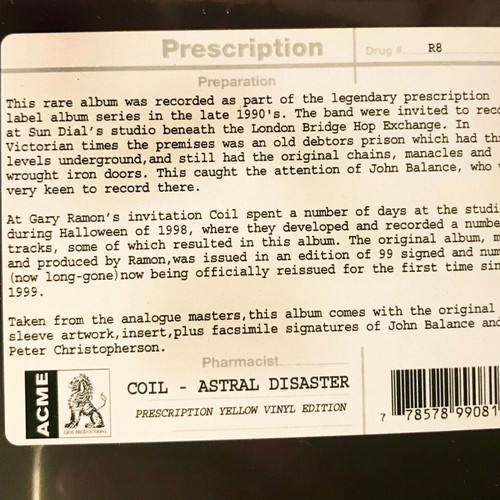 COIL - LP - Astral disaster