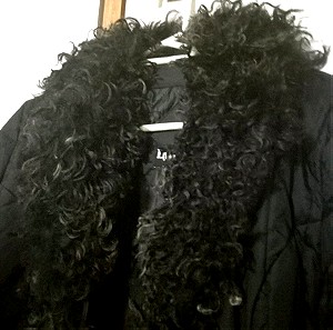 Παλτό μακρύ με γούνα γιακά