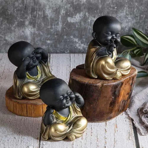 Buddha Baby Figures New Set of 3 for Decoration