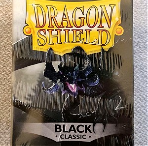 Dragon Shield Sleeves: 100 Black Classic Standard Size - ΣΦΡΑΓΙΣΜΈΝΟ