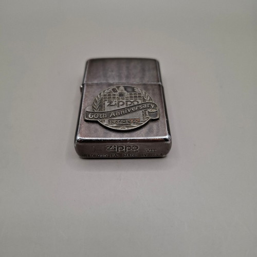 Zippo 60th Anniversary Case used, collectible lighter accessory