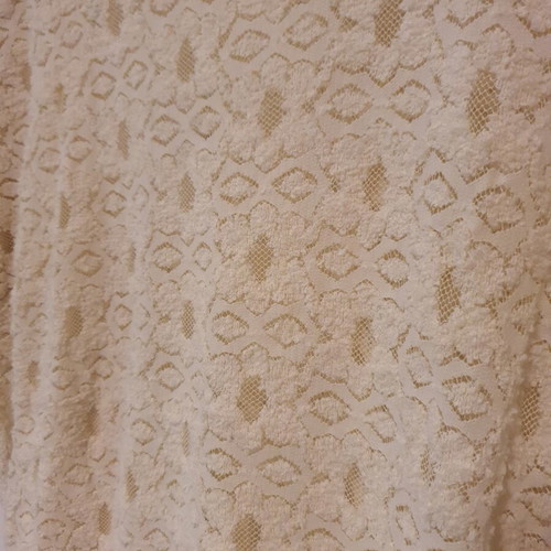 Lace top cream color like new with floral pattern