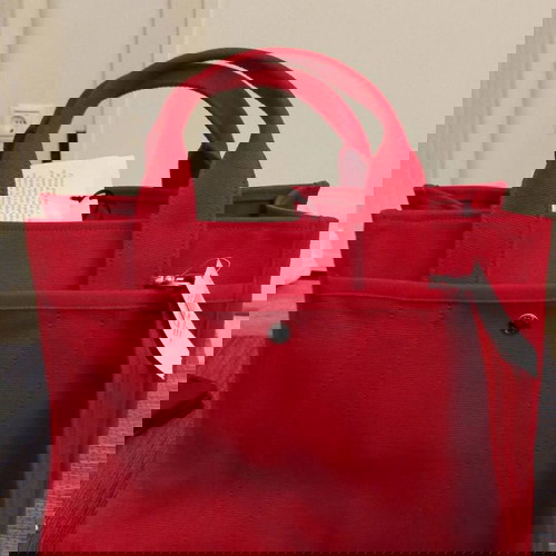 Coach τσάντα ώμου καινούργια, κόκκινη καμβάς 33x24