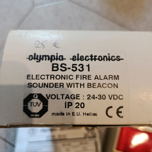 Olympia Electronics BS-531 fire alarm sounder with beacon