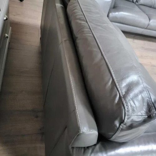 Gray leather sofa set three-seater and two-seater new