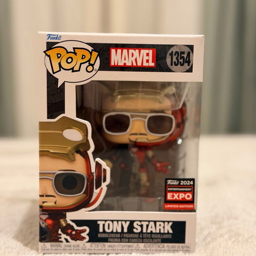 Funko Pop Tony Stark like new with 2024 Expo sticker