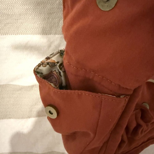 Shoulder bag in warm terracotta color like new