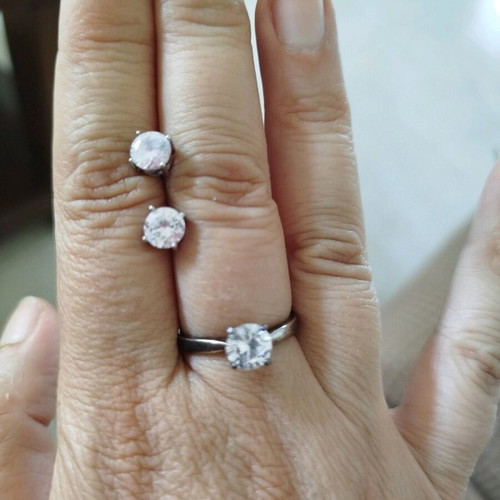 Jewelry set ring and matching earrings new
