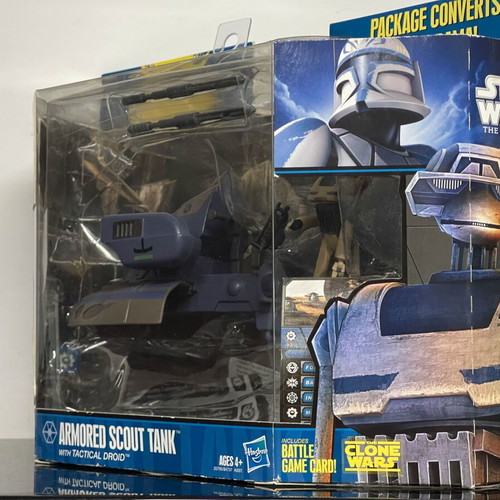 Star Wars Hasbro Armored Scout Tank with Tactical Droid new