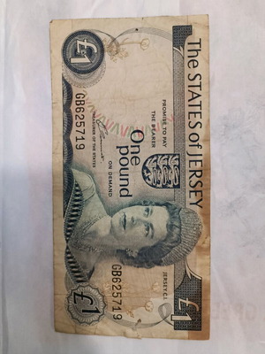 1pound The States of Jersey banknote used 1976-1988