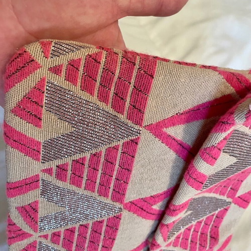 Woven clutch bag with chain handle, summer style handheld