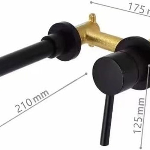 Wall-Mounted Bathroom Sink Faucet Matte Black Brass imiiHO 019 new
