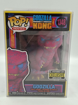 Funko Pop Godzilla vs. Kong Godzilla Black Light vinyl figure with protector