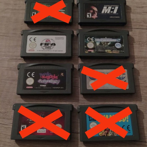Nintendo Game Boy Advance games used, set of 4 cartridges