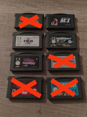 Nintendo Game Boy Advance games used, set of 4 cartridges
