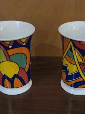 Biarrizt mugs designed by Jane Brookshaw, Dunoon fine bone china like new