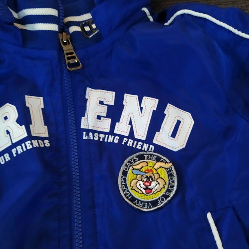Children's jacket 2-3 years like new, fleece lined, white and blue