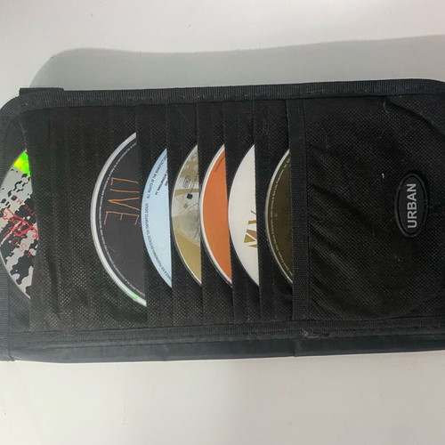 Car CD holder used, attaches to sun visor