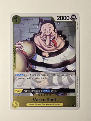 Vasco Shot One Piece Card Game OP16-110 Rare like new