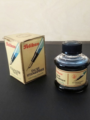 Pelikan vintage συλλεκτικό μπουκαλάκι μελάνι με κουτί