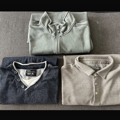 Men's blouses used XL set of 3 Marks & Spencer gray and beige