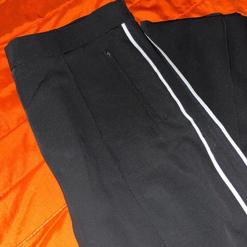 Zara Black Trousers with White Side Stripes like new, size L
