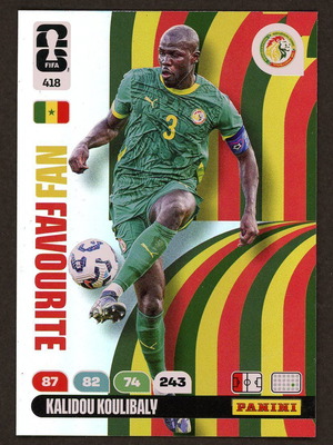 Panini World Cup Adrenalyn XL 2026 card #418 Koulibaly Fan Favorite like new