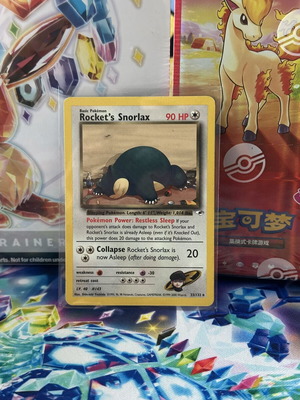 Pokemon TCG Rocket’s Snorlax card used, vintage