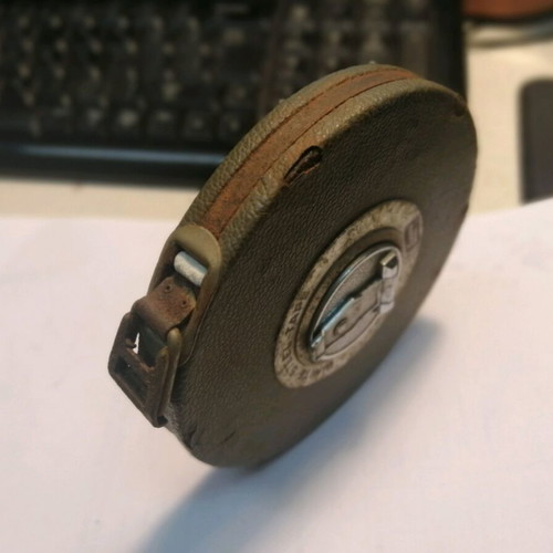 Measuring tape used, American, with inches or feet