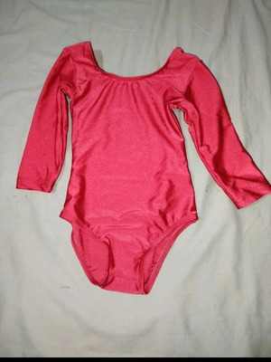 Gymnastics leotard like new, red-purple, size 6 years