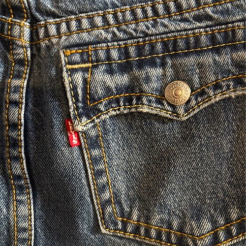 Levi's denim micro low rise skirt, 90s style