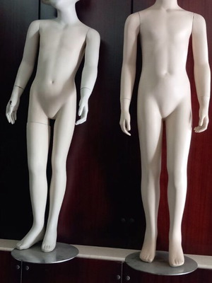 Child Display Mannequins like new, boy and girl with metal bases