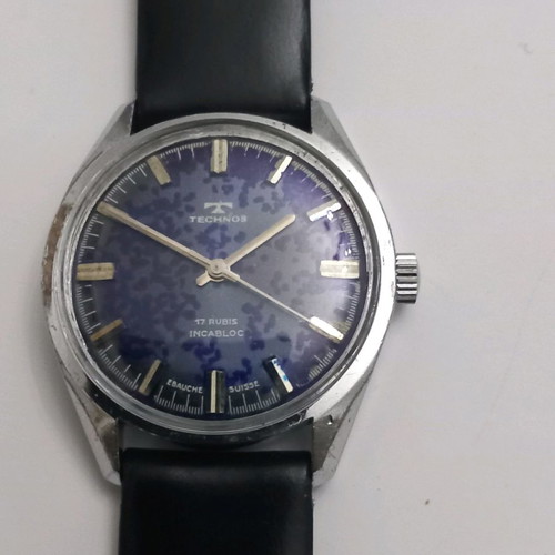 Technos vintage men's mechanical watch old
