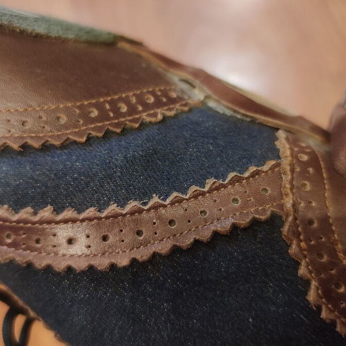 Tango and Latin dance shoes used, size 40, blue and brown