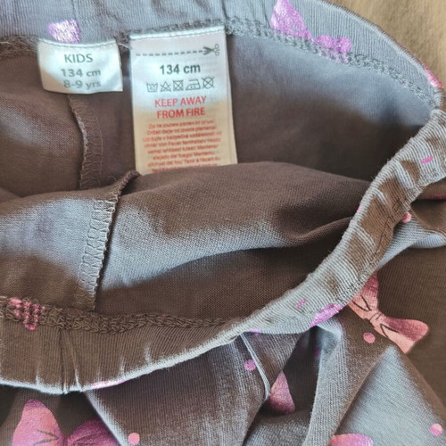 Girls' leggings new, size 134 cm, age 7