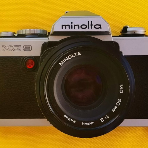 Minolta XG9 camera with Minolta MD 50mm 1:2 lens like new