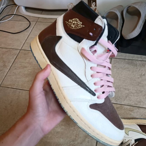 Jordan 1 High Travis Scott Custom Shoe Like New Size 44