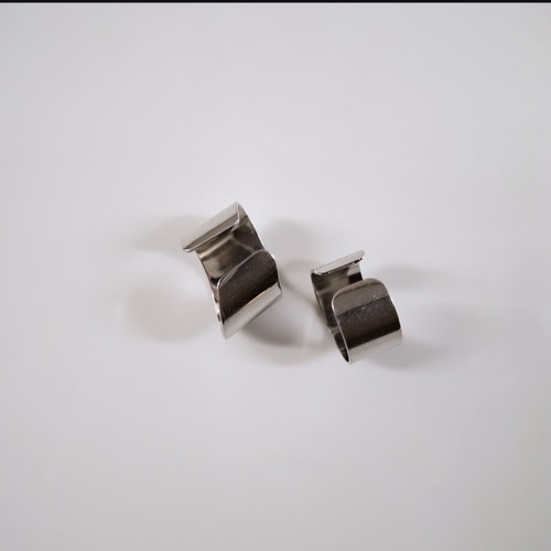 Set of 2 adjustable silver steel rings