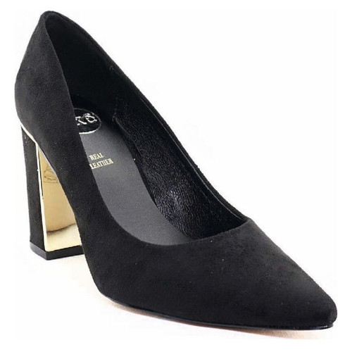 Exe black suede pumps size 40 like new with block heel