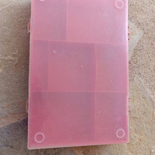 Plastic storage box used with multiple compartments for small items