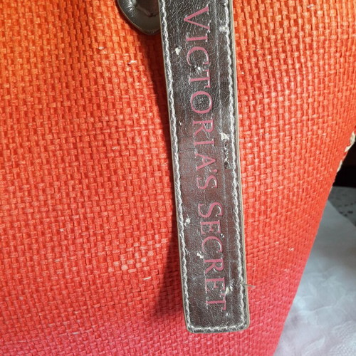 Victoria's Secret straw bag used in gradient shades