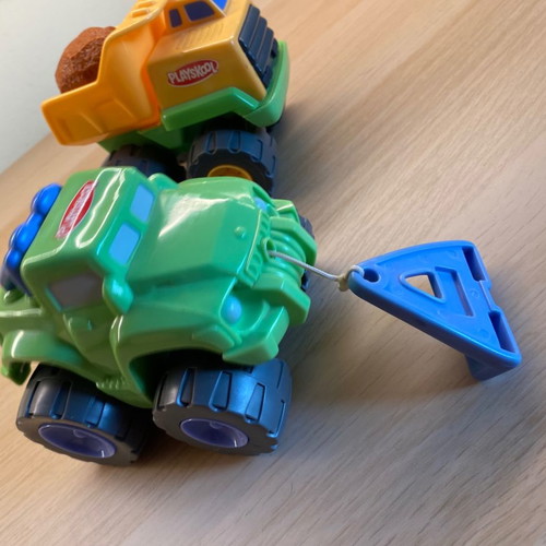 Playskool toy cars used, pack of two with retractable cord