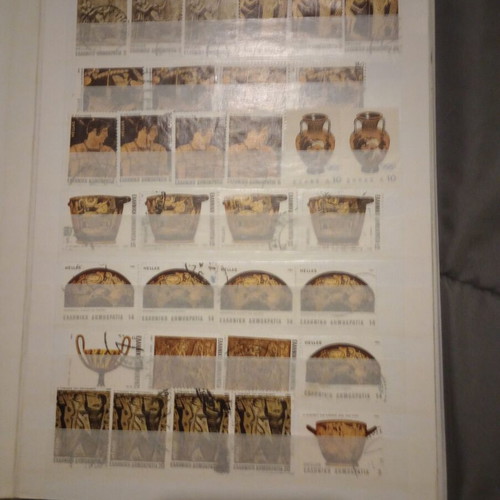 Luxury album with over 300 collectible Greek stamps like new