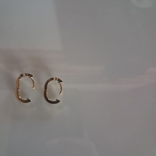 Earrings 18K rose gold with black diamonds like new