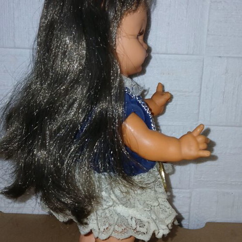 Alison El Greco mechanical doll used, 1970s vintage