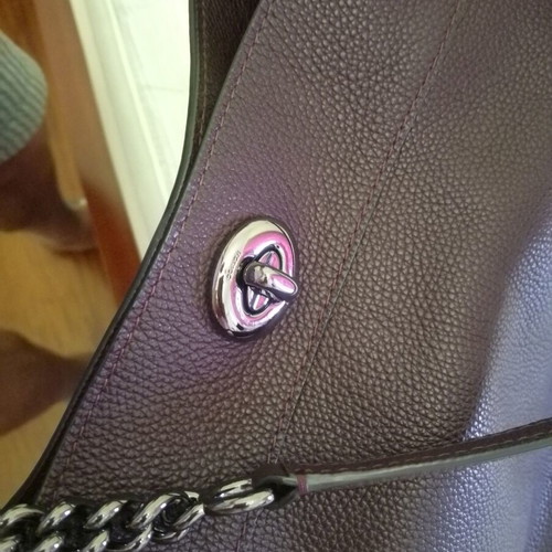 Coach shoulder bag, oxblood leather