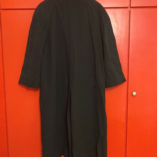 Vintage women's long black coat Carol like new, size XL+