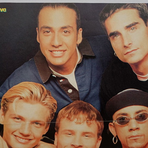 Katerina magazine poster with Backstreet Boys and Gillian Anderson used