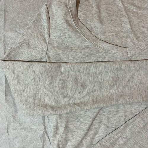 Grey melange long-sleeve blouse new, size S
